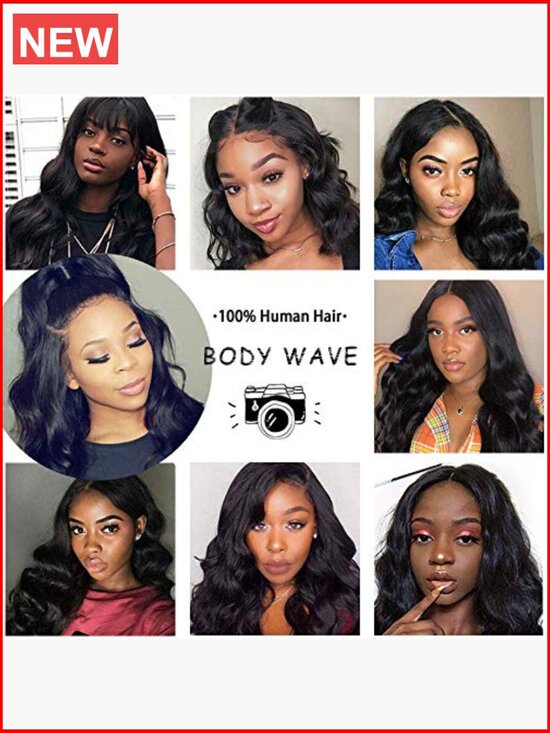 Body Wave Lace Front Wig Human Hair Pre Plucked with Baby Hair 200% Density main image 5